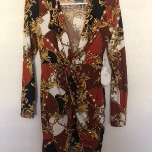 Burgundy, Floral Print